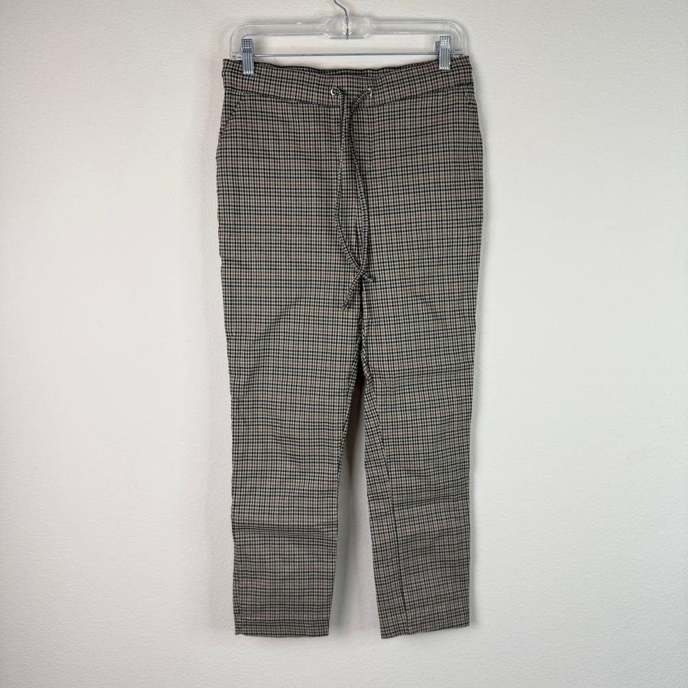 Jules & Leopold Black and White Checked Ankle Pants